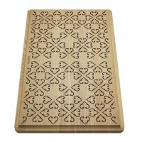 TABLA DE CORTE CON ORNAMENTO BLANCO